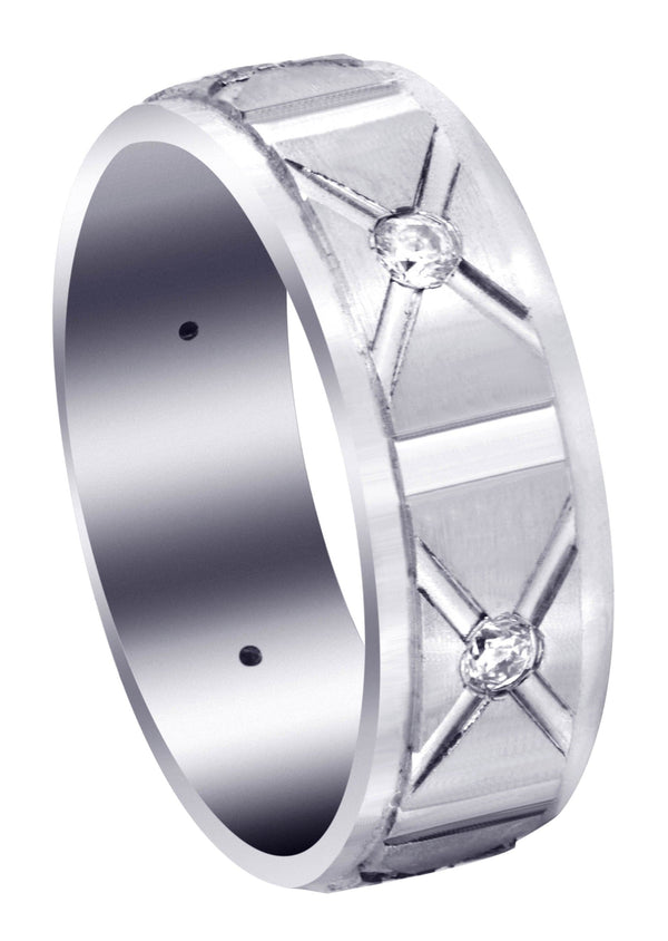 Diamond Mens Wedding Band | 0.3 Carats | Satin Finish (Enzo)