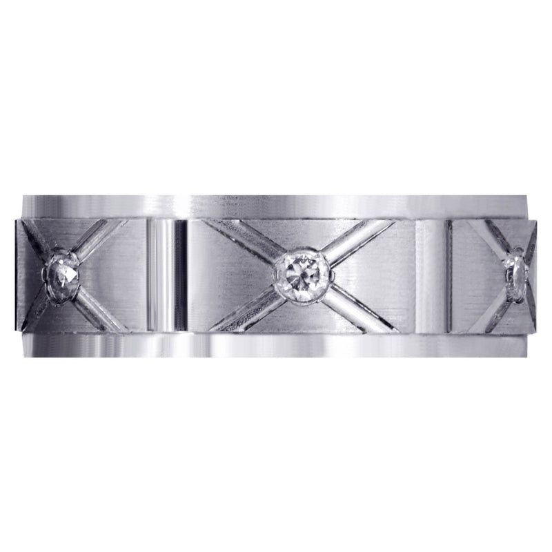 Diamond Mens Wedding Band | 0.3 Carats | Satin Finish (Enzo)