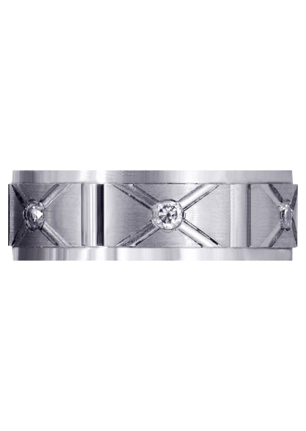 Diamond Mens Wedding Band | 0.3 Carats | Satin Finish (Enzo)