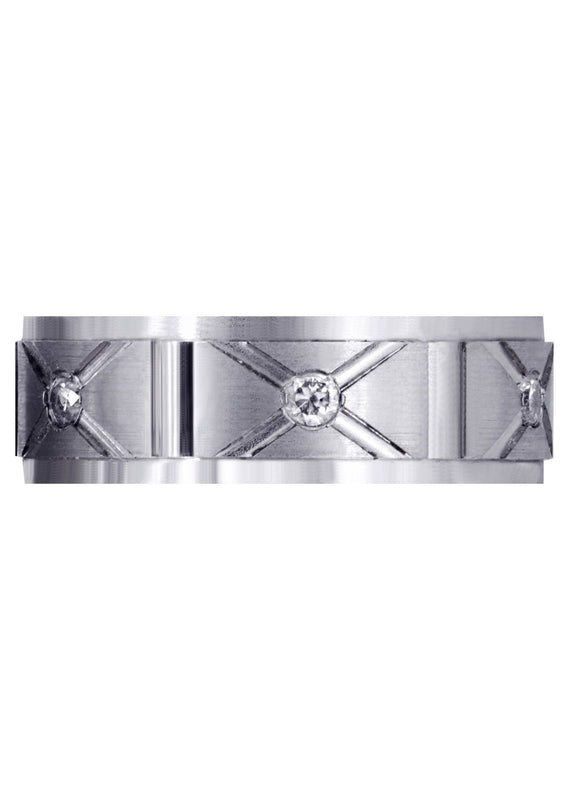 Diamond Mens Wedding Band | 0.3 Carats | Satin Finish (Enzo)