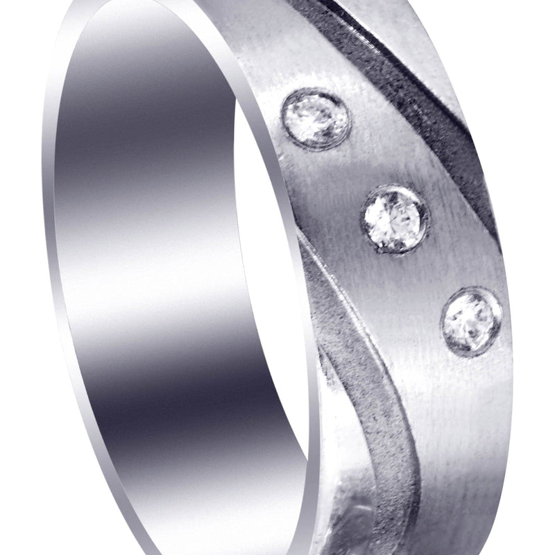 Contemporary Diamond Mens Engagement Ring | 0.09 Carats (Tanner)