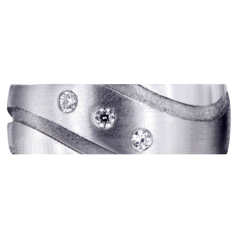 Contemporary Diamond Mens Engagement Ring | 0.09 Carats (Tanner)
