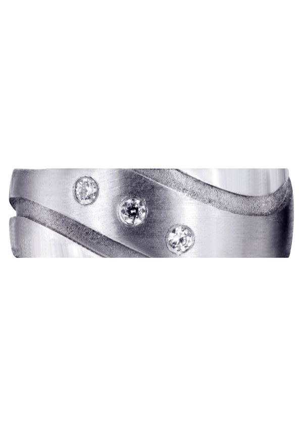 Contemporary Diamond Mens Engagement Ring | 0.09 Carats (Tanner)