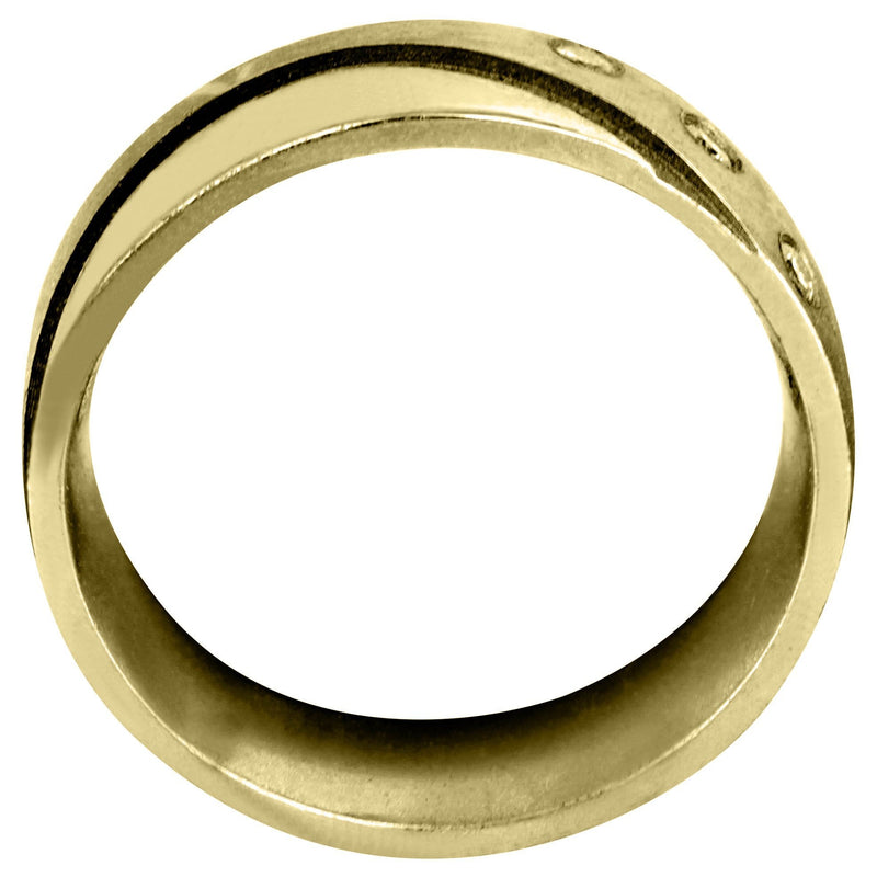 Yellow Gold Contemporary Diamond Mens Engagement Ring | 0.09 Carats (Tanner)
