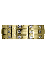 Yellow Gold Classic Diamond Mens Wedding Band | 0.18 Carats (Myles)