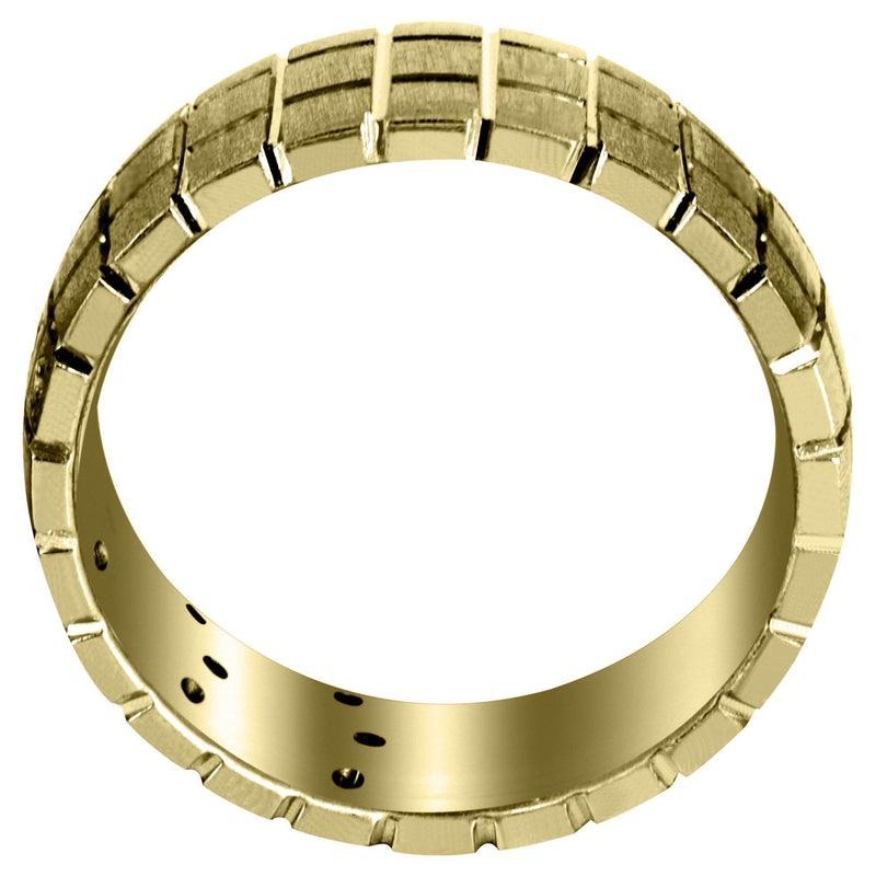 Yellow Gold Classic Diamond Mens Wedding Band | 0.18 Carats (Myles)