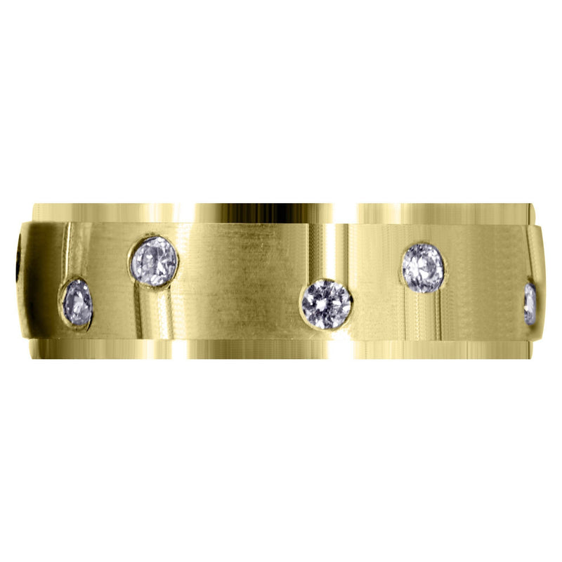 Yellow Gold Classic Diamond Mens Wedding Band | 0.48 Carats (Waylon)