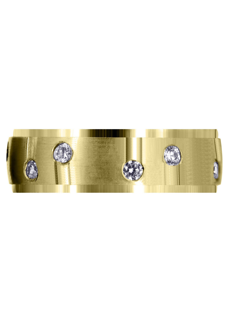 Yellow Gold Classic Diamond Mens Wedding Band | 0.48 Carats (Waylon)
