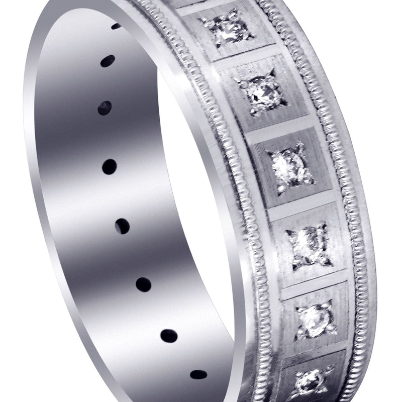 Classic Diamond Mens Wedding Band | 0.4 Carats (River)