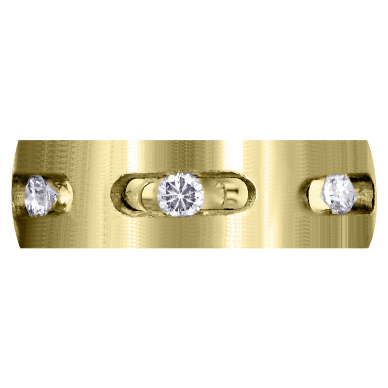 Yellow Gold Diamond Mens Engagement Ring | 0.6 Carats | Satin Finish (Dakota)
