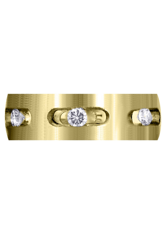Yellow Gold Diamond Mens Engagement Ring | 0.6 Carats | Satin Finish (Dakota)