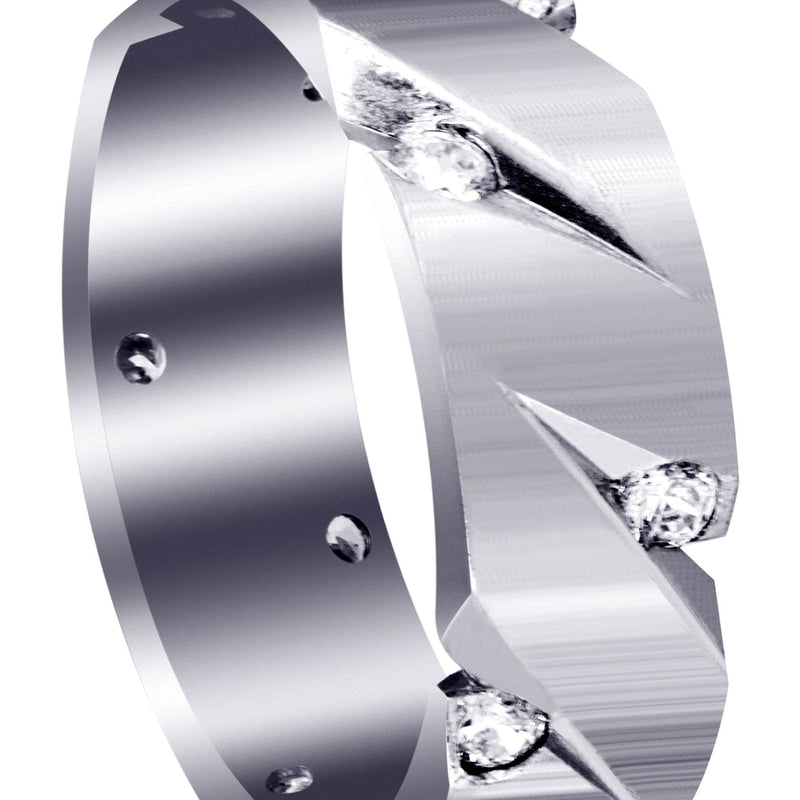 Diamond Mens Wedding Band | 0.5 Carats | Satin Finish (Fabian)