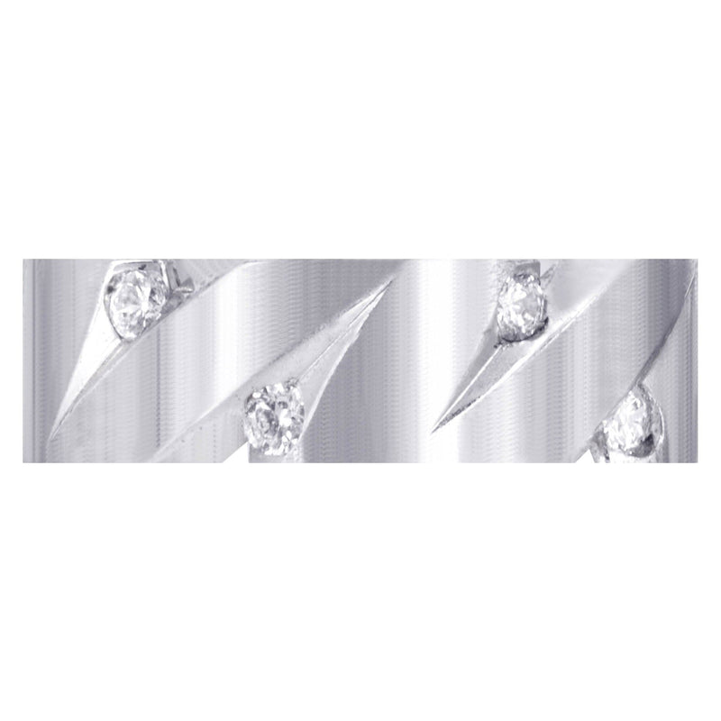 Diamond Mens Wedding Band | 0.5 Carats | Satin Finish (Fabian)