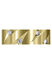 Yellow Gold Diamond Mens Wedding Band | 0.5 Carats | Satin Finish (Fabian)