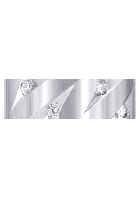 Diamond Mens Wedding Band | 0.5 Carats | Satin Finish (Fabian)