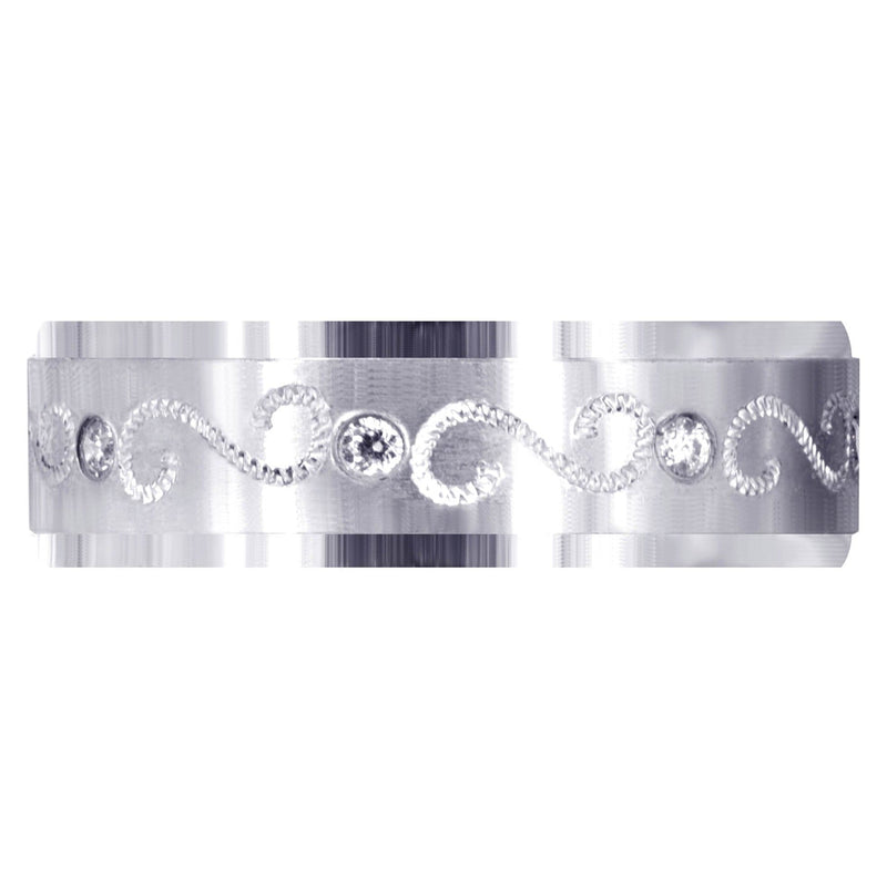 Diamond Mens Wedding Band | 0.16 Carats | Satin Finish (Quinn)
