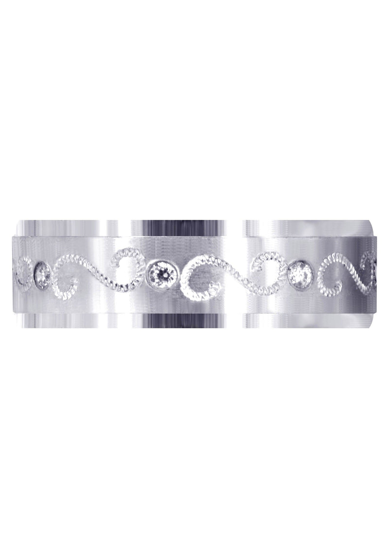 Diamond Mens Wedding Band | 0.16 Carats | Satin Finish (Quinn)