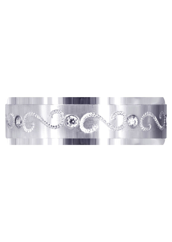 Diamond Mens Wedding Band | 0.16 Carats | Satin Finish (Quinn)