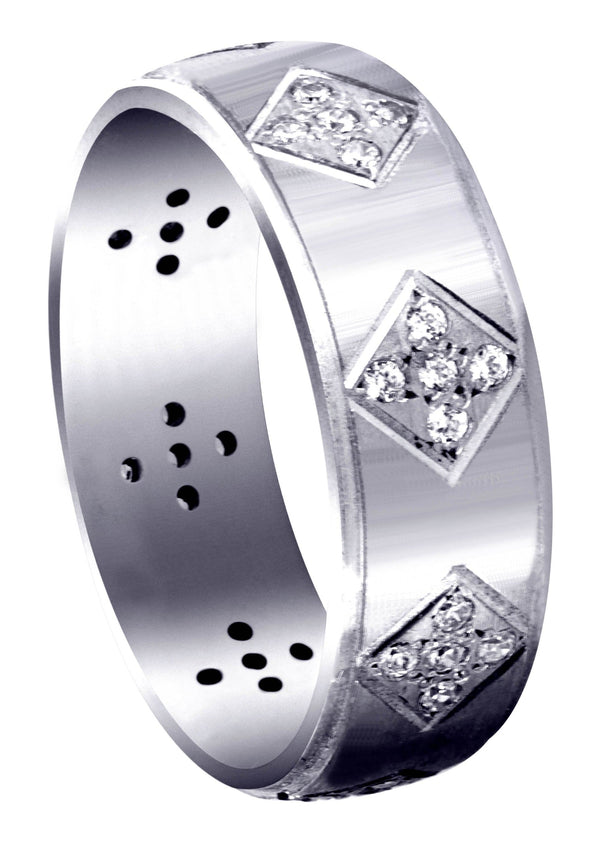 Diamond Mens Wedding Band | 0.6 Carats | Satin Finish (Shawn)