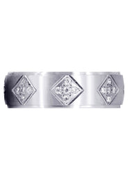 Diamond Mens Wedding Band | 0.6 Carats | Satin Finish (Shawn)