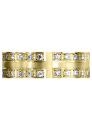 Yellow Gold Diamond Mens Engagement Ring | 0.72 Carats | Satin Finish (Atticus)