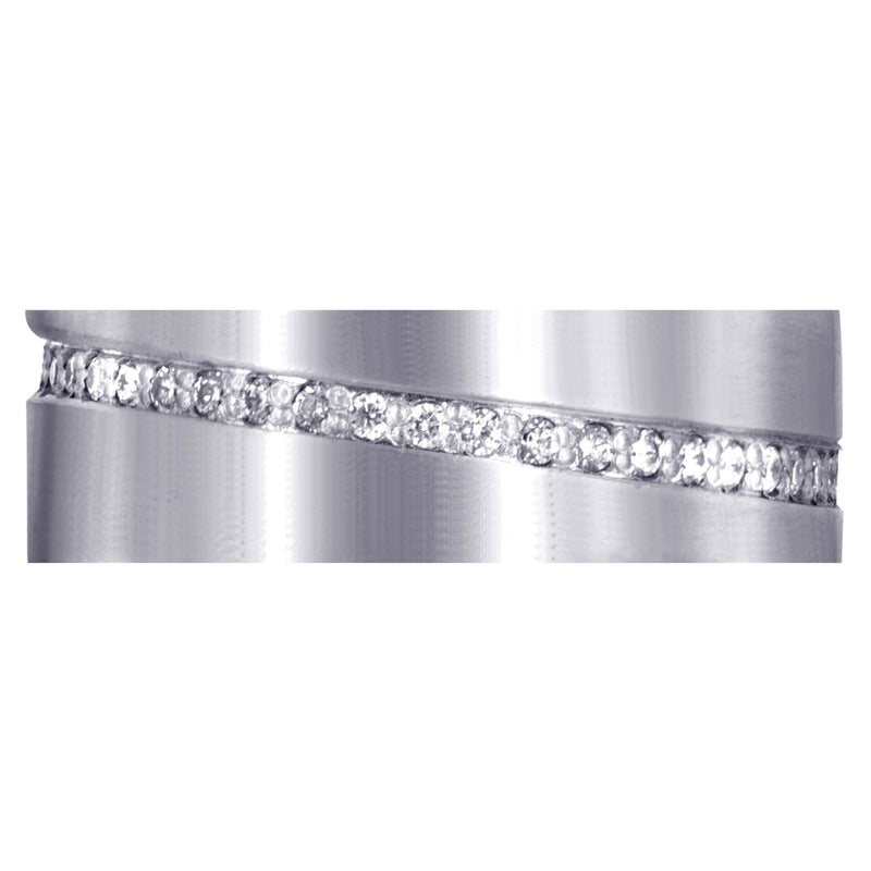 Diamond Mens Engagement Ring | 0.45 Carats | Satin Finish (Sergio)