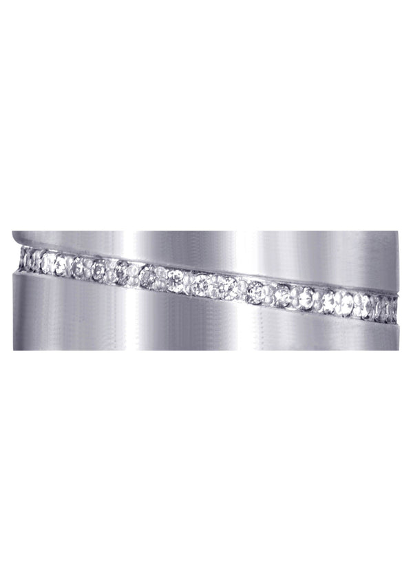 Diamond Mens Engagement Ring | 0.45 Carats | Satin Finish (Sergio)