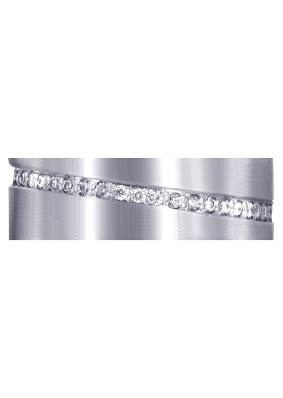 Diamond Mens Engagement Ring | 0.45 Carats | Satin Finish (Sergio)