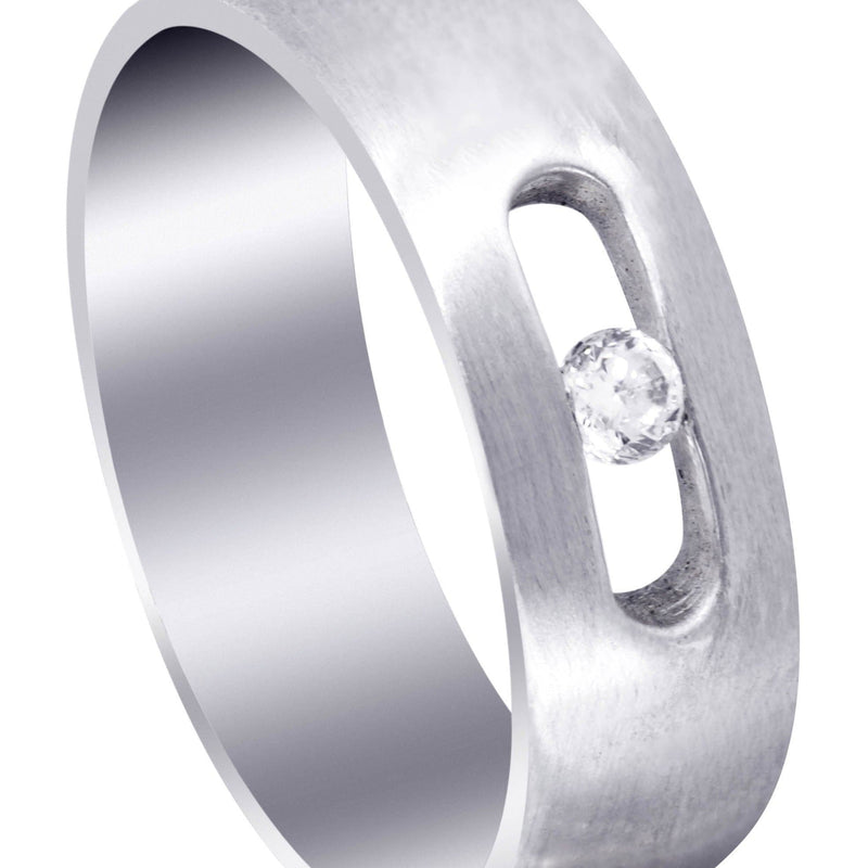 Diamond Mens Wedding Band | 0.1 Carats | Satin Finish (Jett)