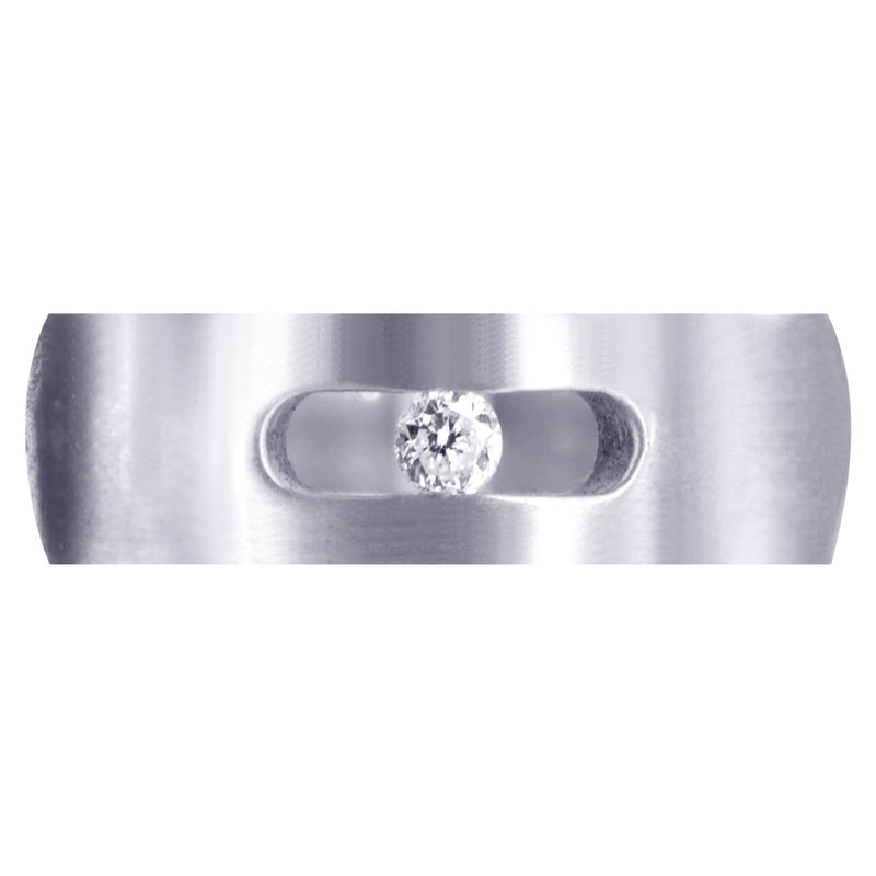 Diamond Mens Wedding Band | 0.1 Carats | Satin Finish (Jett)