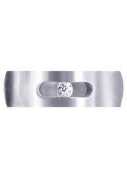 Diamond Mens Wedding Band | 0.1 Carats | Satin Finish (Jett)