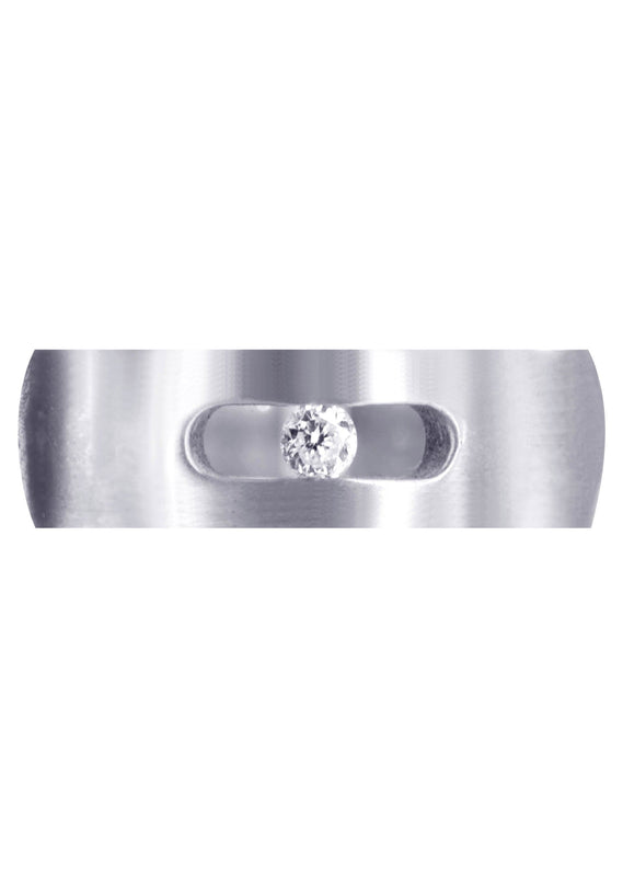 Diamond Mens Wedding Band | 0.1 Carats | Satin Finish (Jett)