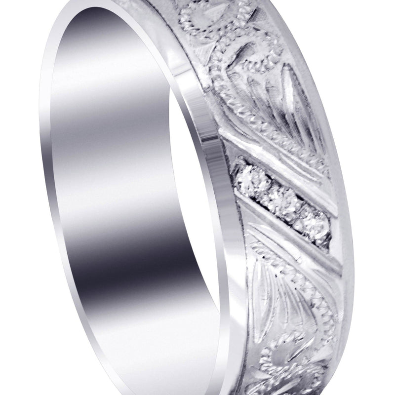 Diamond Mens Wedding Band | 0.18 Carats | Satin Finish (Kyrie)
