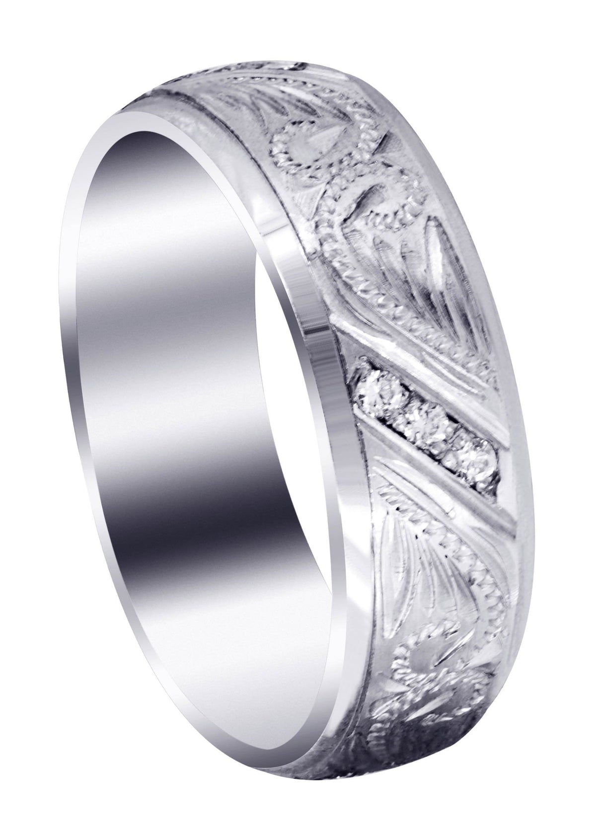 Diamond Mens Wedding Band | 0.18 Carats | Satin Finish (Kyrie)