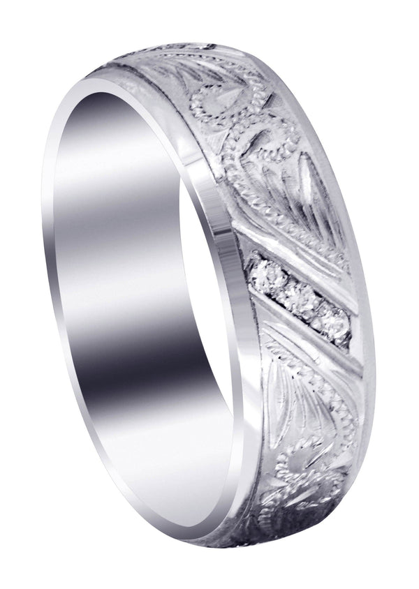 Diamond Mens Wedding Band | 0.18 Carats | Satin Finish (Kyrie)