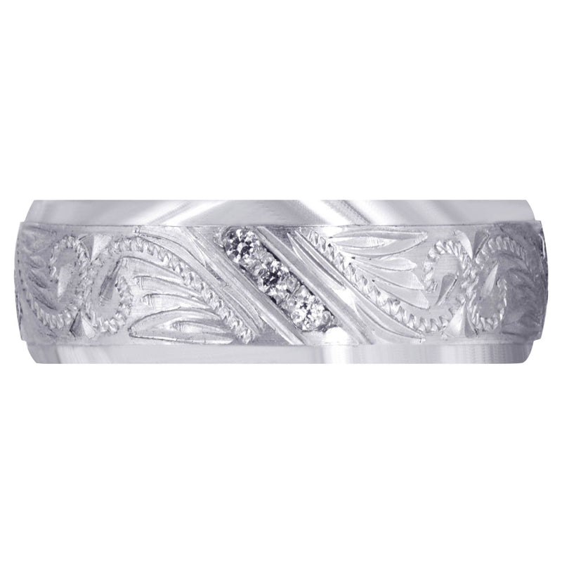 Diamond Mens Wedding Band | 0.18 Carats | Satin Finish (Kyrie)