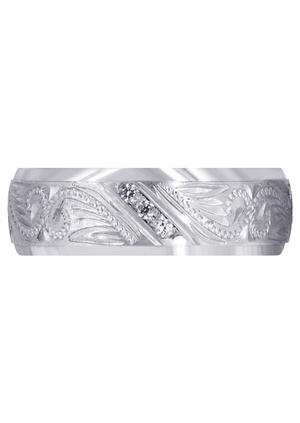 Diamond Mens Wedding Band | 0.18 Carats | Satin Finish (Kyrie)