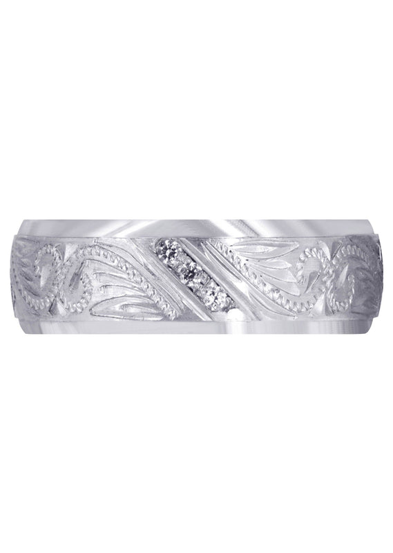 Diamond Mens Wedding Band | 0.18 Carats | Satin Finish (Kyrie)