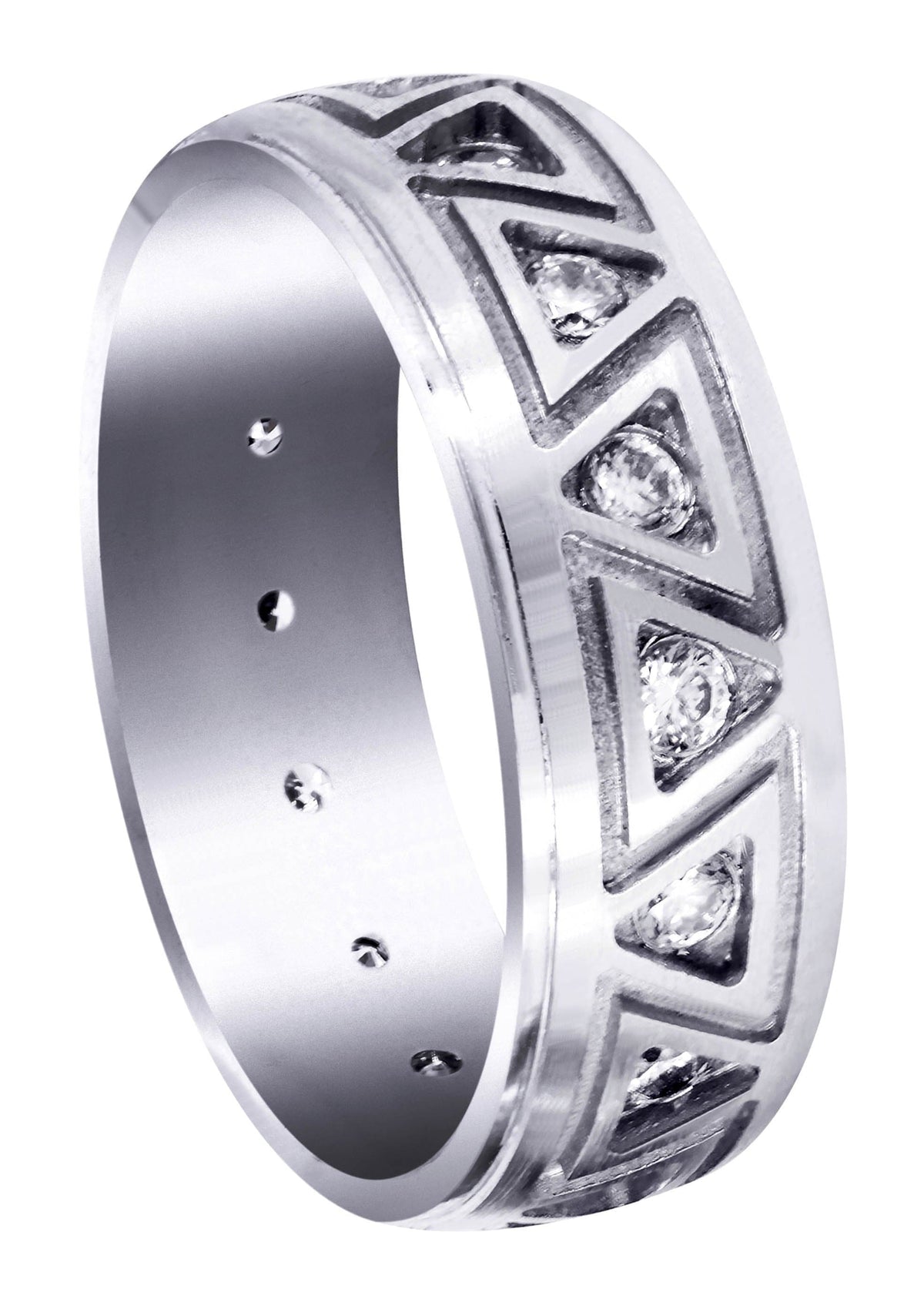 Diamond Mens Wedding Band | 0.64 Carats | Satin / High Polish Finish (Killian)