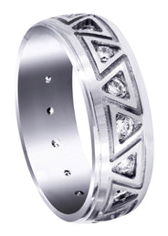 Diamond Mens Wedding Band | 0.64 Carats | Satin / High Polish Finish (Killian)