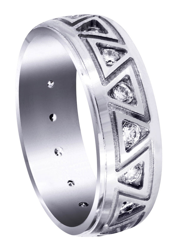 Diamond Mens Wedding Band | 0.64 Carats | Satin / High Polish Finish (Killian)