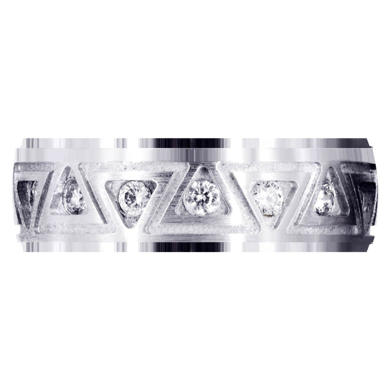 Diamond Mens Wedding Band | 0.64 Carats | Satin / High Polish Finish (Killian)