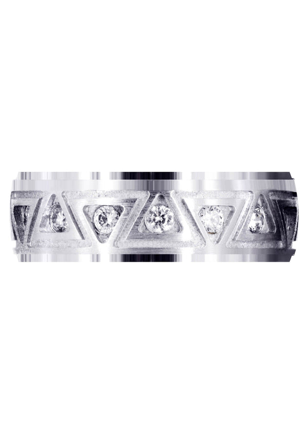 Diamond Mens Wedding Band | 0.64 Carats | Satin / High Polish Finish (Killian)