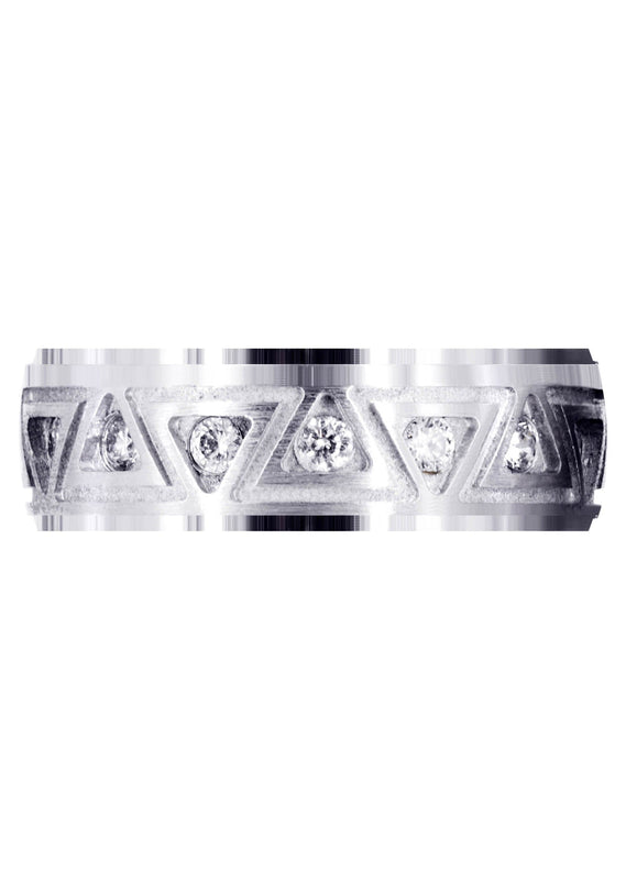 Diamond Mens Wedding Band | 0.64 Carats | Satin / High Polish Finish (Killian)