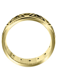 Yellow Gold Diamond Mens Wedding Band | 0.64 Carats | Satin / High Polish Finish (Killian)