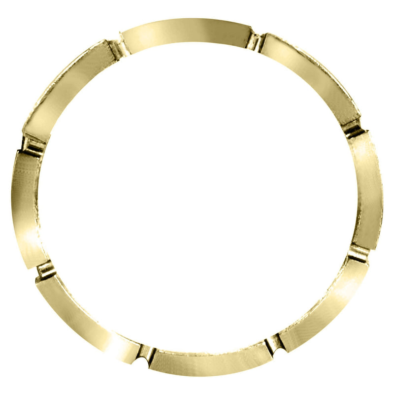 Yellow Gold Diamond Mens Wedding Band | 0.36 Carats | Satin Finish (Gregory)