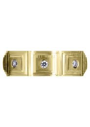 Yellow Gold Diamond Mens Wedding Band | 0.24 Carats | Wire Matt Finish (Angelo)