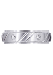 Diamond Mens Wedding Band | 0.24 Carats | Satin Finish (Louis)