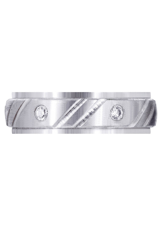 Diamond Mens Wedding Band | 0.24 Carats | Satin Finish (Louis)