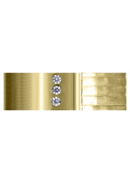 Yellow Gold Diamond Mens Wedding Band | 0.06 Carats | Satin Finish (Lane)